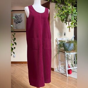 Southern Lady Berry Tank Dress W/Two Front Pockets.